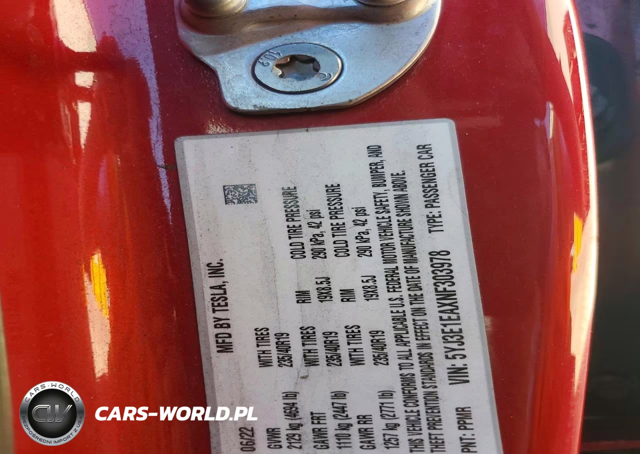 2022 Tesla Model 3 VIN:5YJ3E1EAXNF303978 - 12