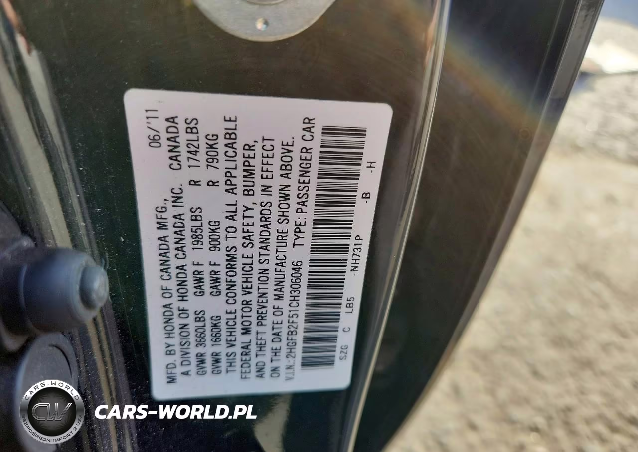 2012 Honda Civic Lx VIN:2HGFB2F51CH306046 - 13