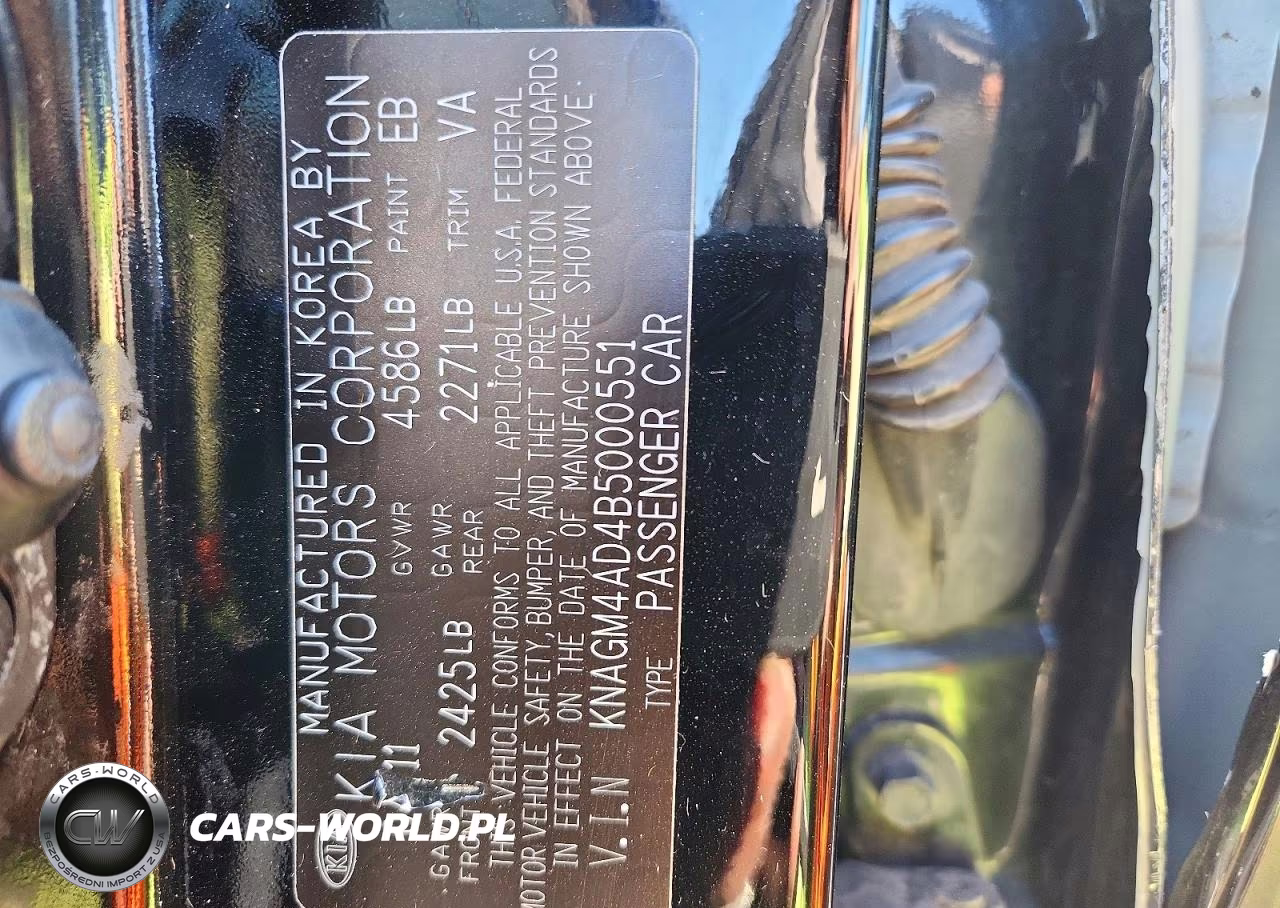 2011 Kia Optima Hybrid Base VIN:KNAGM4AD4B5000551 - 12