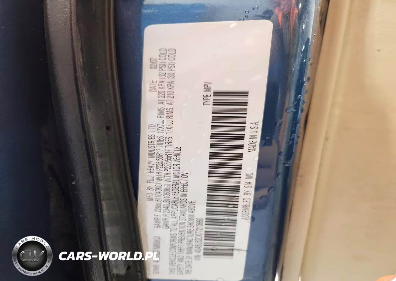 2007 Subaru Legacy Outback 2.5I Limited VIN:4S4BL62CX77213660 - 13