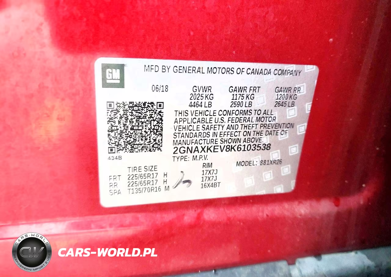 2019 Chevrolet Equinox Lt VIN:2GNAXKEV8K6103538 - 13