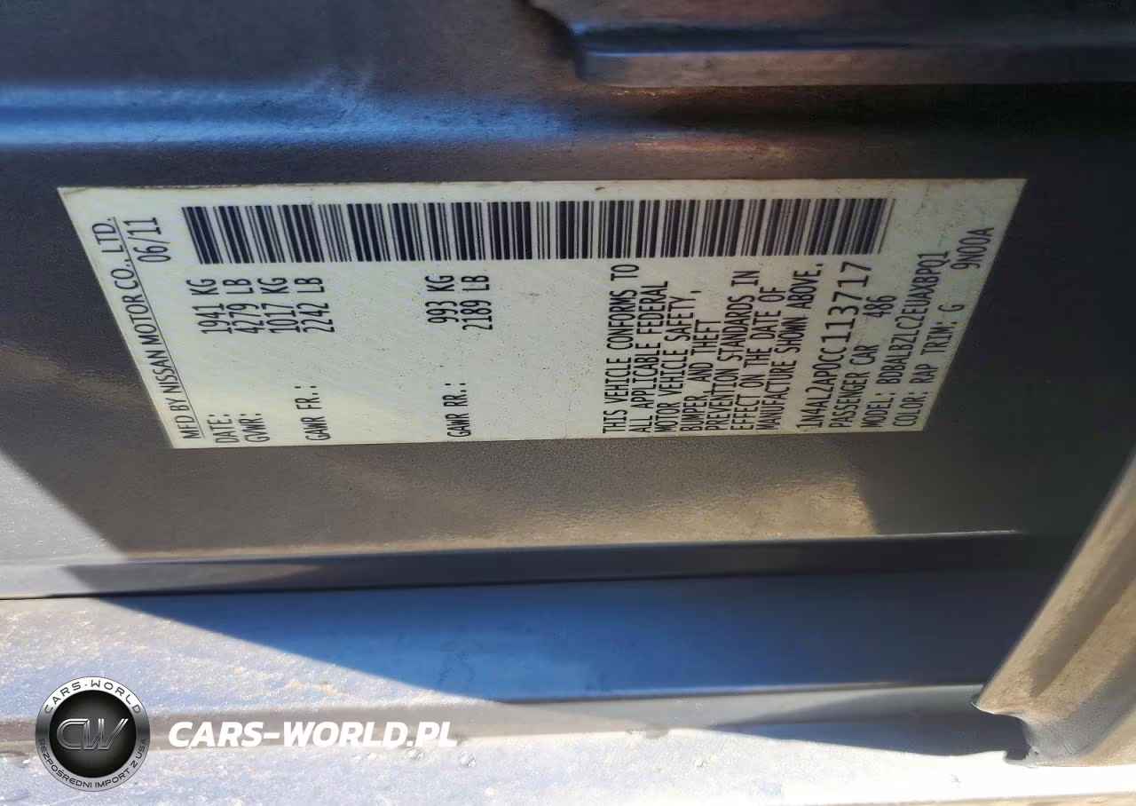 2012 Nissan Altima 2.5 VIN:1N4AL2AP0CC113717 - 12