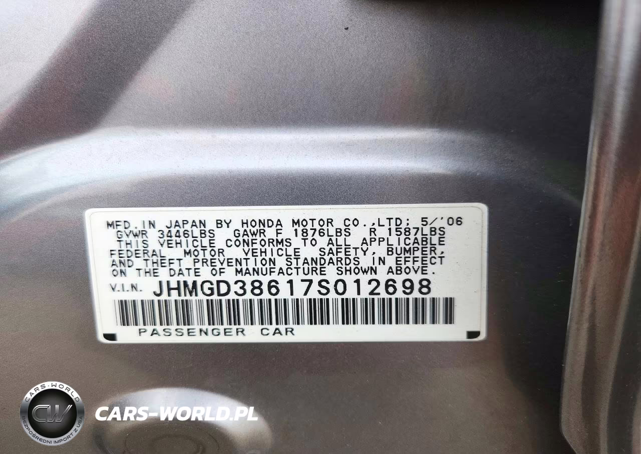 2007 Honda Fit S VIN:JHMGD38617S012698 - 12