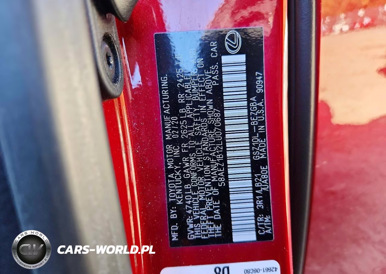 2020 Lexus Es 350 Luxury VIN:58AEZ1B12LU070687 - 13
