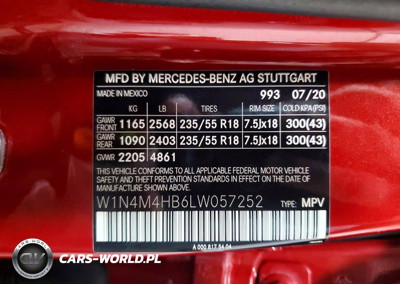 2020 Mercedes-Benz Glb 250 4Matic VIN:W1N4M4HB6LW057252 - 14