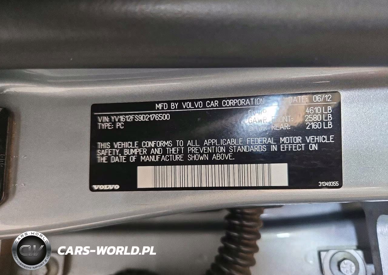 2013 Volvo S60 T5 VIN:YV1612FS9D2176500 - 12