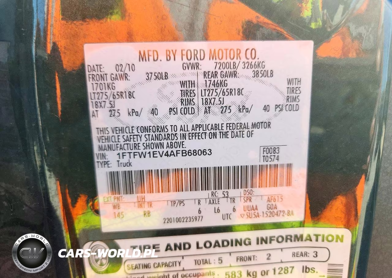 2010 Ford F150 Supercrew VIN:1FTFW1EV4AFB68063 - 12