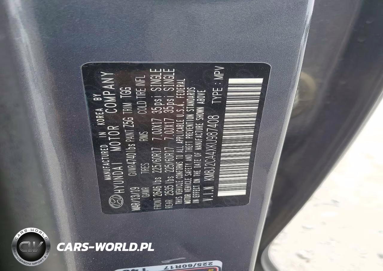 2019 Hyundai Tucson Se VIN:KM8J2CA4XKU987408 - 13