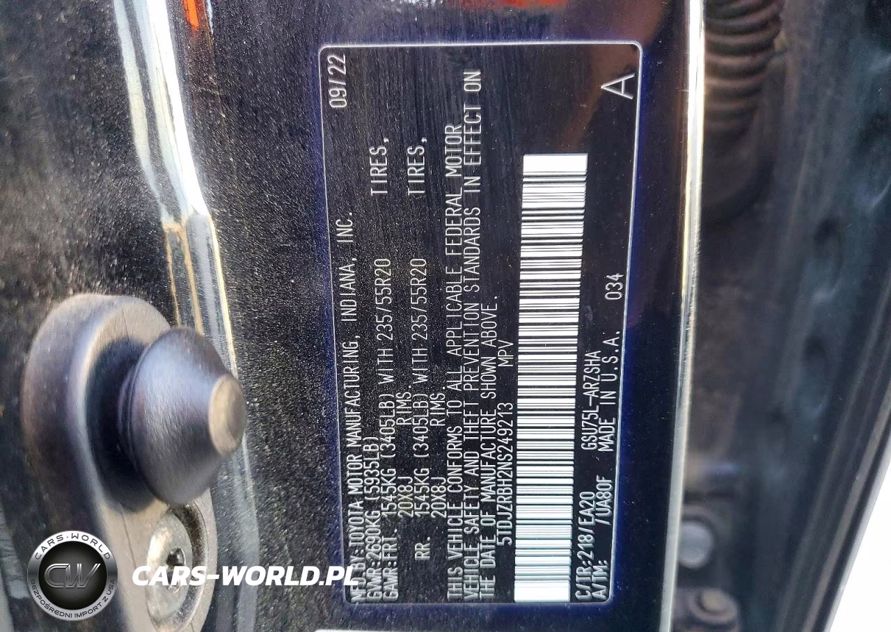 2022 Toyota Highlander Xse VIN:5TDJZRBH2NS249213 - 14