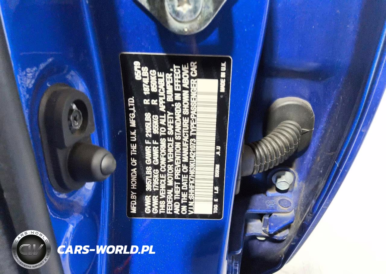 2019 Honda Civic Ex VIN:SHHFK7H63KU421073 - 12