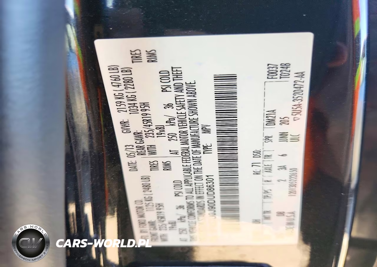 2013 Ford Escape Titanium VIN:1FMCU0J90DUD86301 - 12