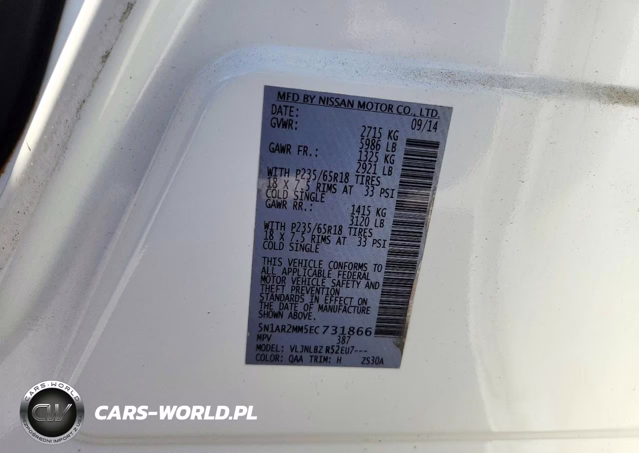 2014 Nissan Pathfinder S VIN:5N1AR2MM5EC731866 - 13