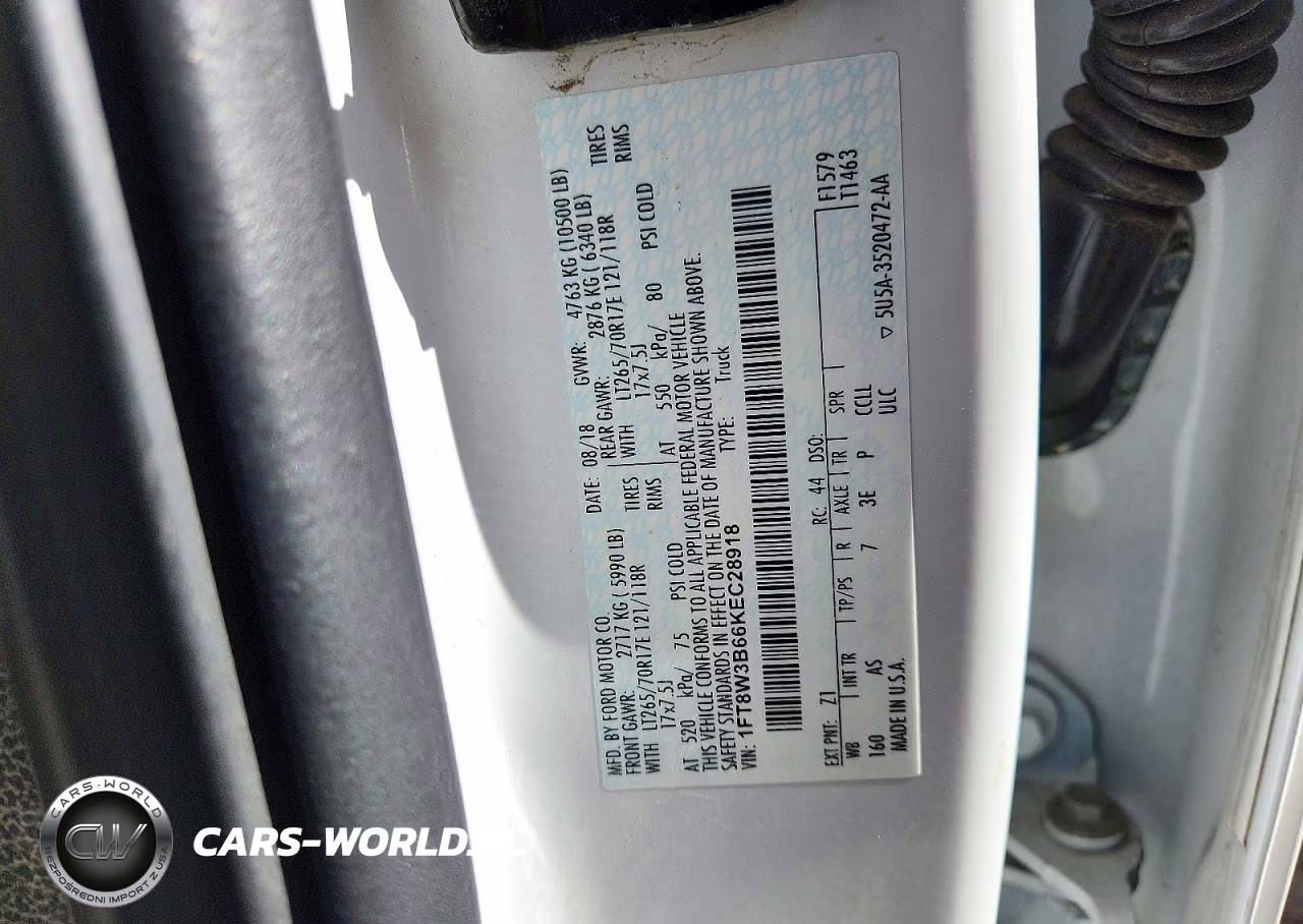 2019 Ford F350 Super Duty VIN:1FT8W3B66KEC28918 - 12