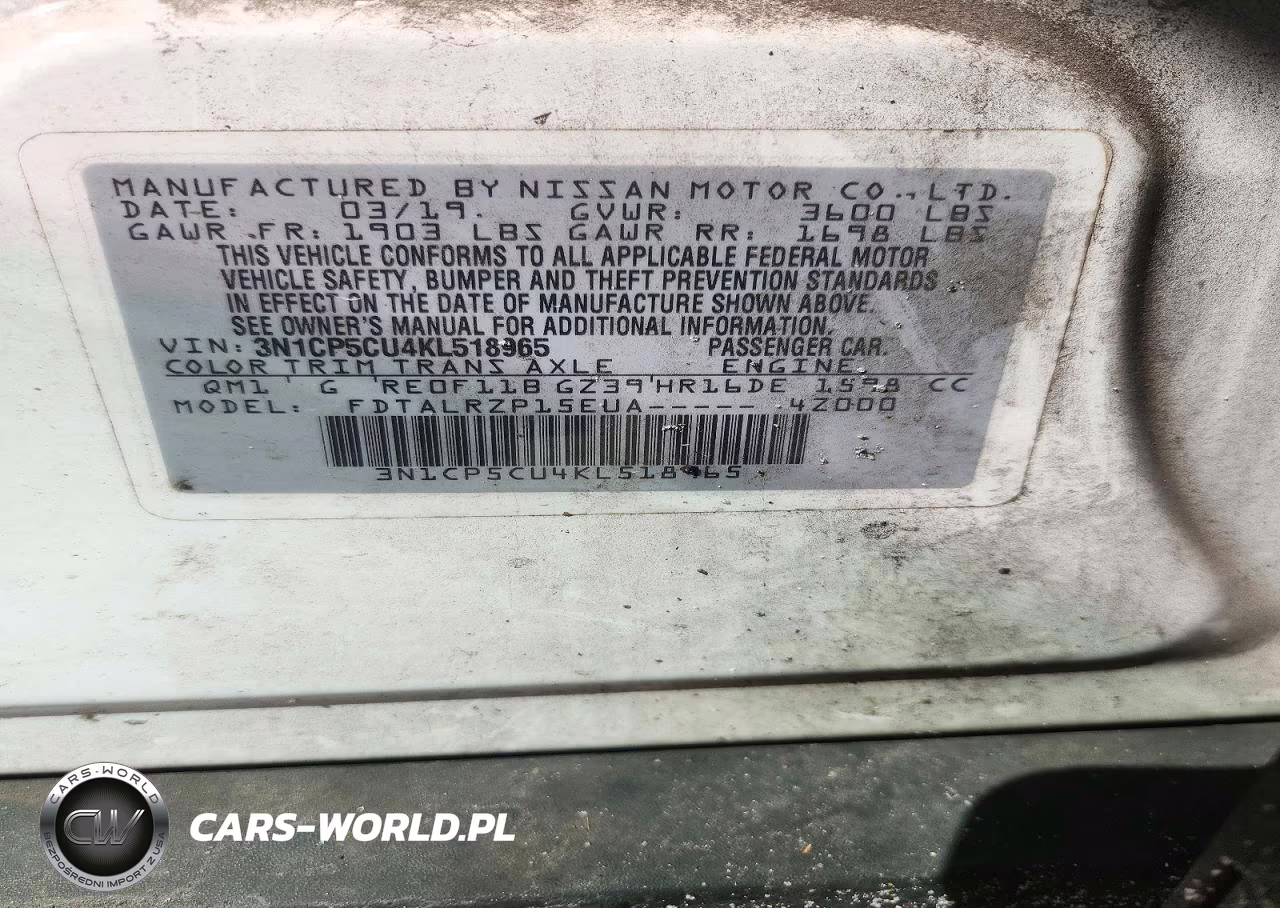 2019 Nissan Kicks S VIN:3N1CP5CU4KL518965 - 13