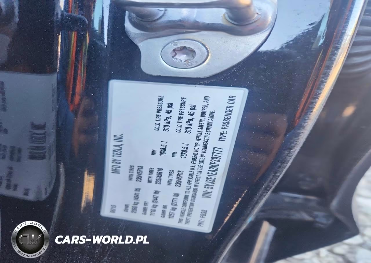 2019 Tesla Model 3 VIN:5YJ3E1EA3KF397777 - 12