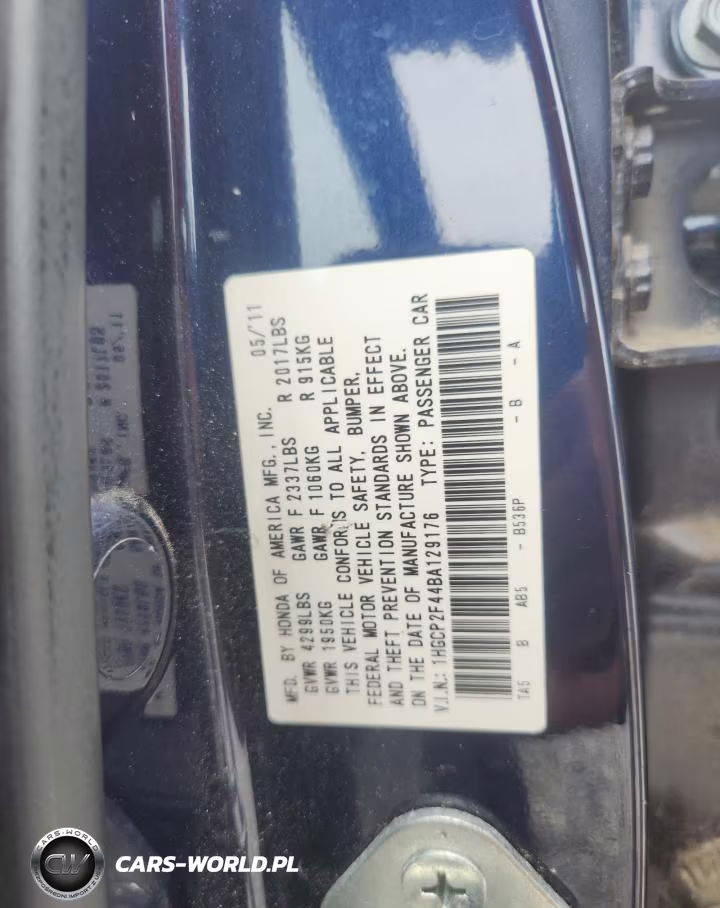 2011 Honda Accord Lxp VIN:1HGCP2F44BA129176 - 12