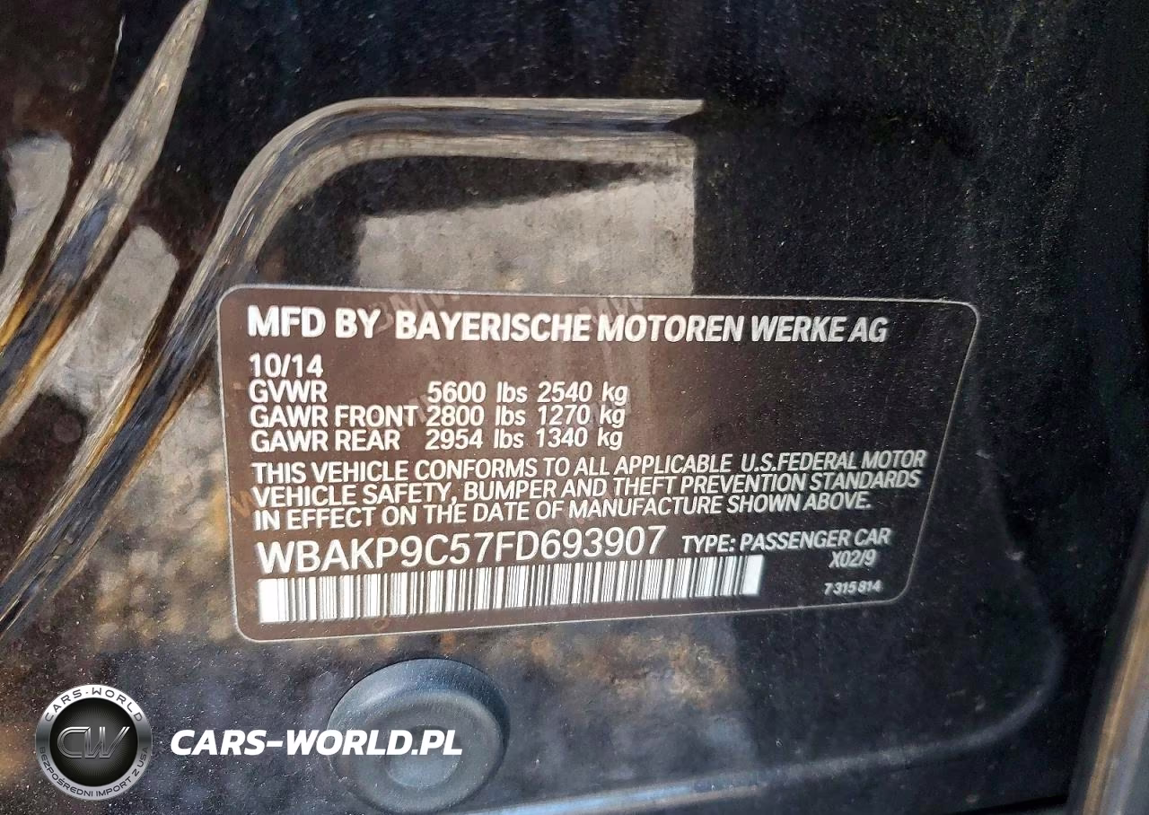 2015 BMW 550 Xi VIN:WBAKP9C57FD693907 - 12