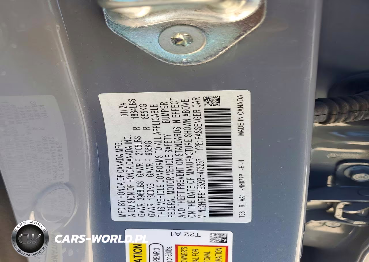 2024 Honda Civic Si VIN:2HGFE1E5XRH473257 - 12