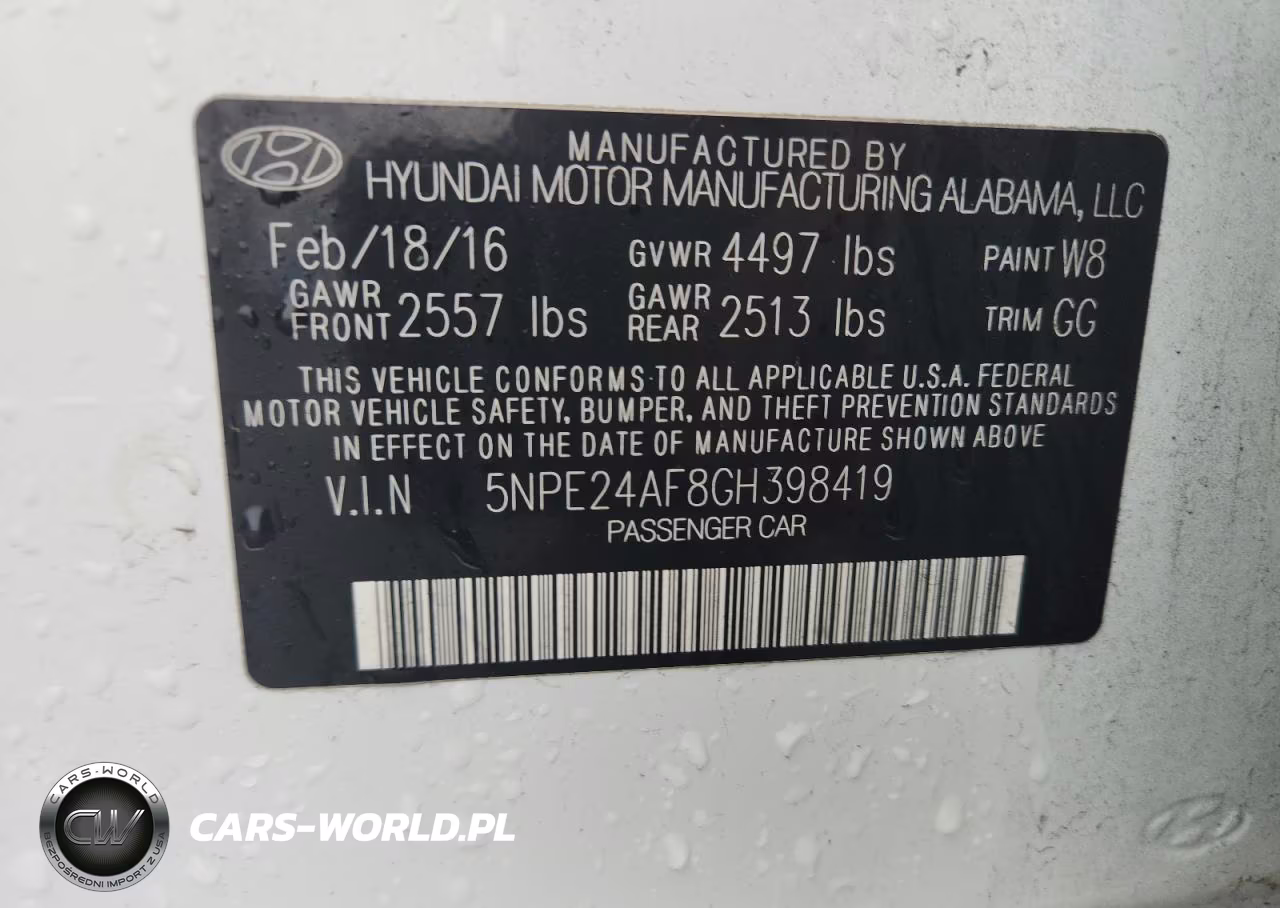 2016 Hyundai Sonata Se VIN:5NPE24AF8GH398419 - 12