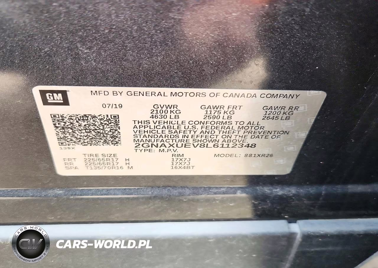 2020 Chevrolet Equinox Lt VIN:2GNAXUEV8L6112348 - 13