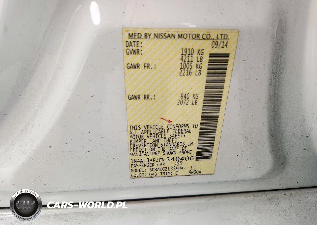 2015 Nissan Altima 2.5 S VIN:1N4AL3AP2FN340406 - 12