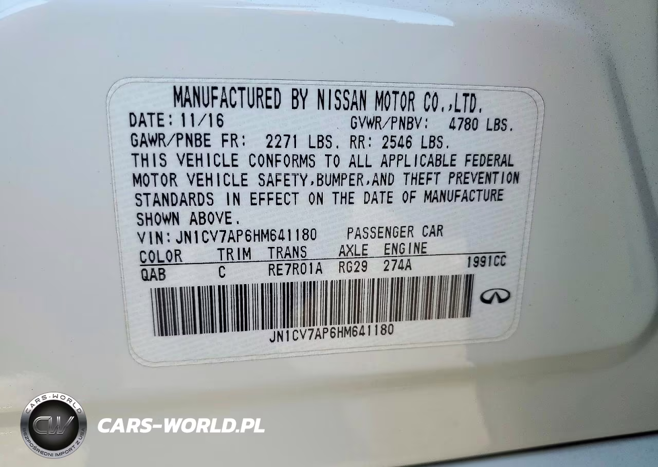 2017 Infiniti Q50 2.0T Premium VIN:JN1CV7AP6HM641180 - 12
