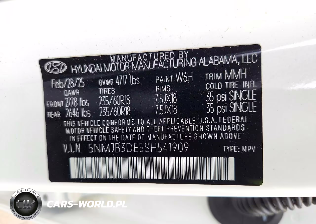 2025 Hyundai Tucson Sel VIN:5NMJB3DE5SH541909 - 13