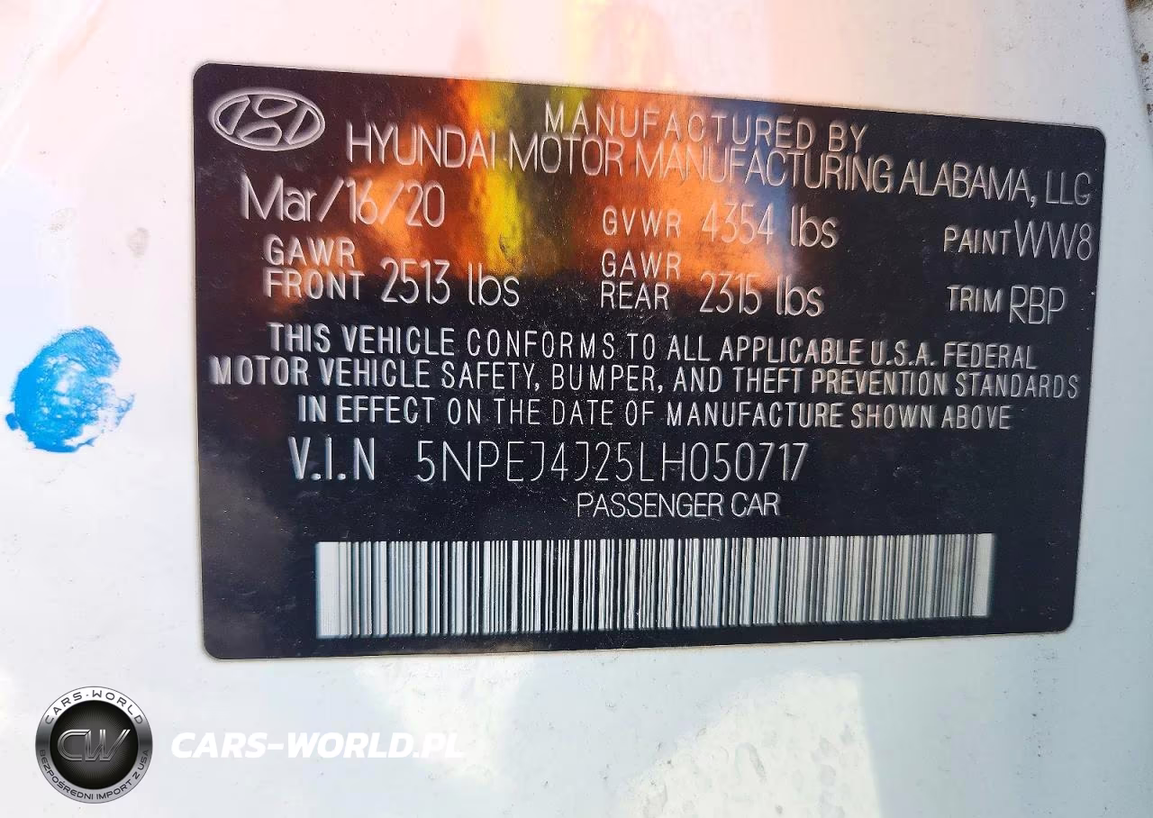 2020 Hyundai Sonata Sel Plus VIN:5NPEJ4J25LH050717 - 13