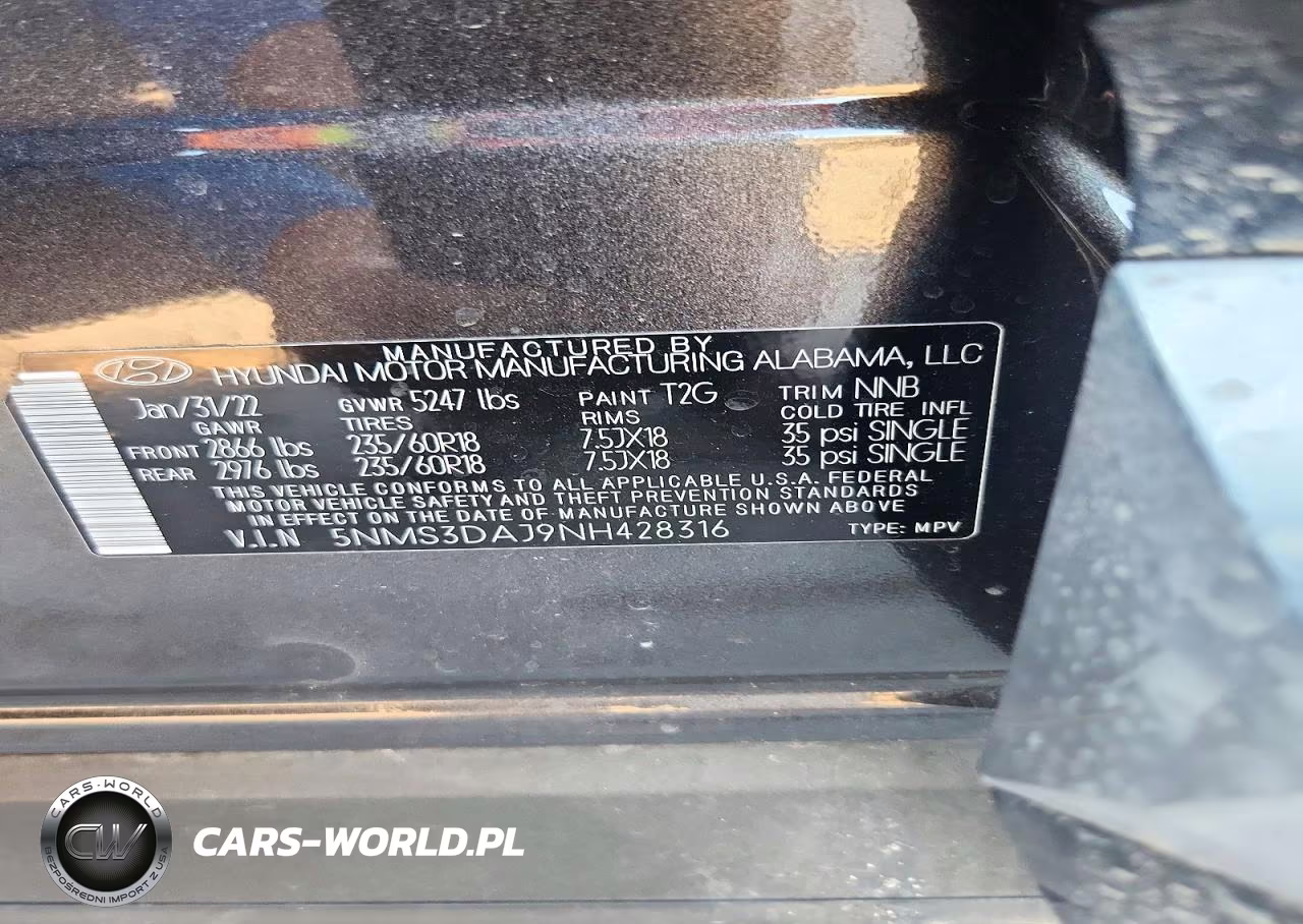 2022 Hyundai Santa Fe Sel VIN:5NMS3DAJ9NH428316 - 14