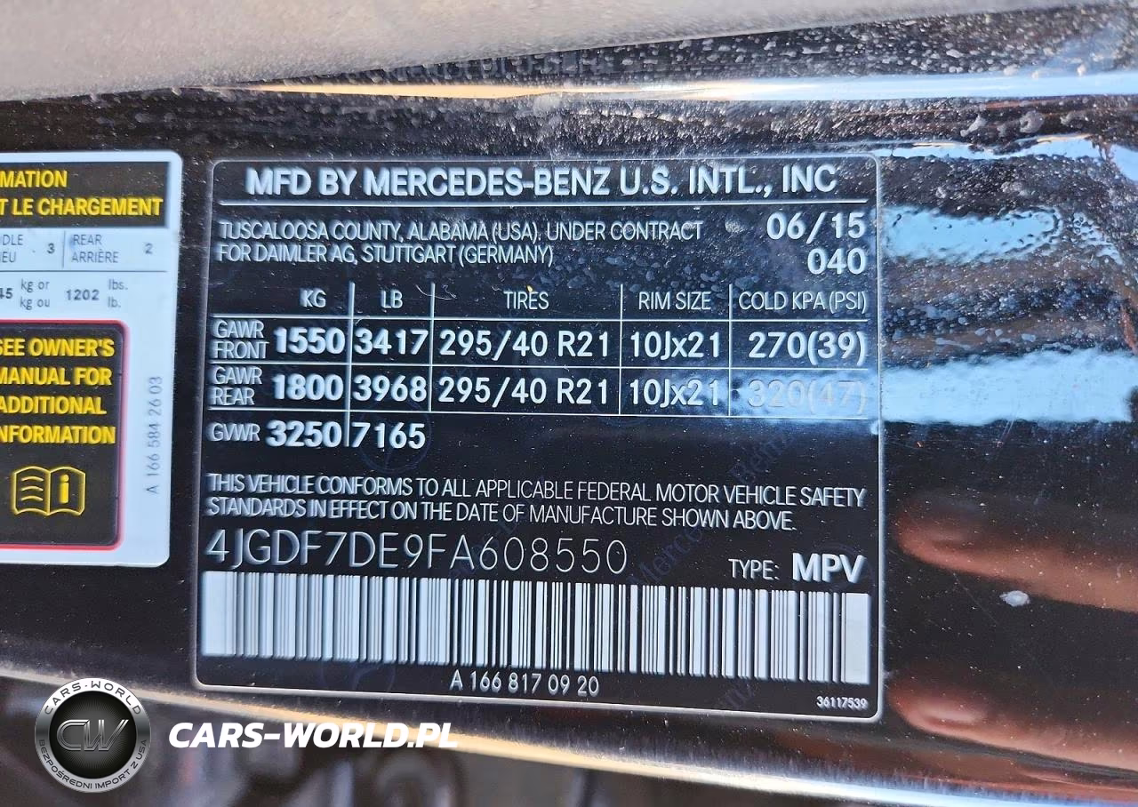 2015 Mercedes-Benz Gl 550 4Matic VIN:4JGDF7DE9FA608550 - 13