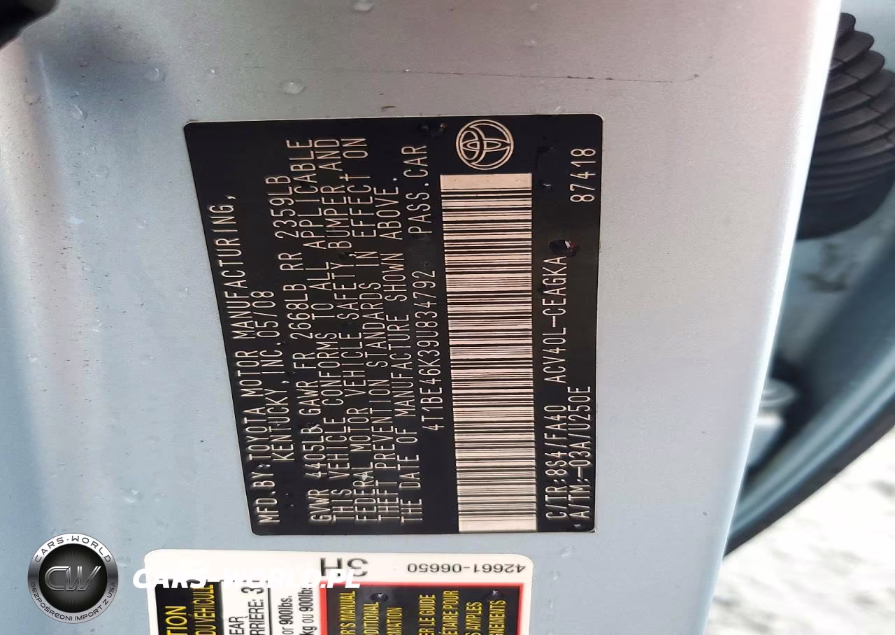 2009 Toyota Camry Xle VIN:4T1BE46K39U834792 - 12