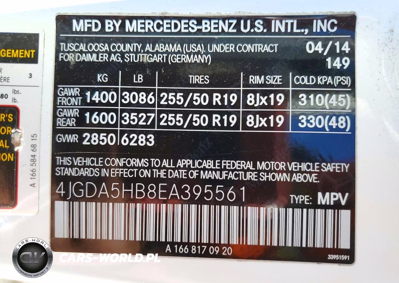 2014 Mercedes-Benz Ml 350 4Matic VIN:4JGDA5HB8EA395561 - 13