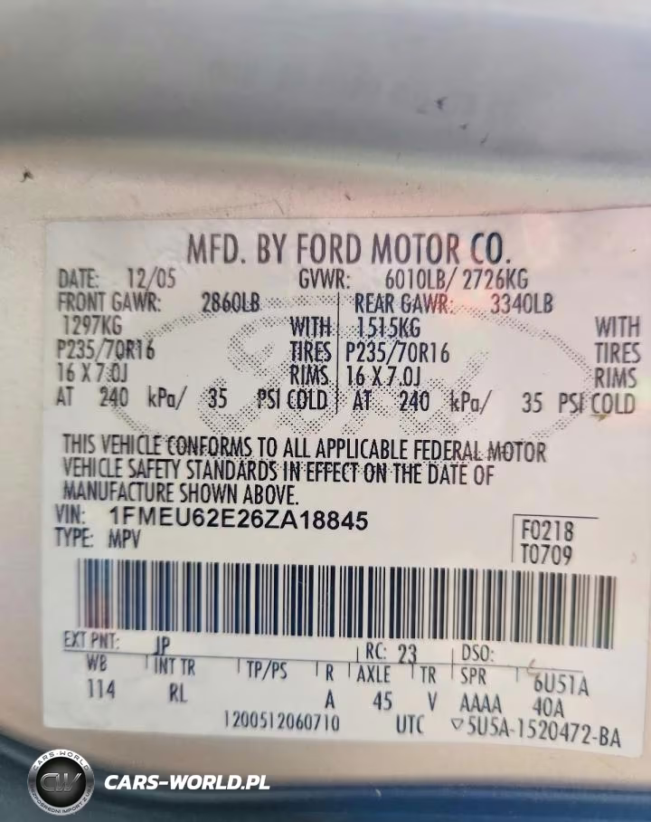 2006 Ford Explorer Xls VIN:1FMEU62E26ZA18845 - 13