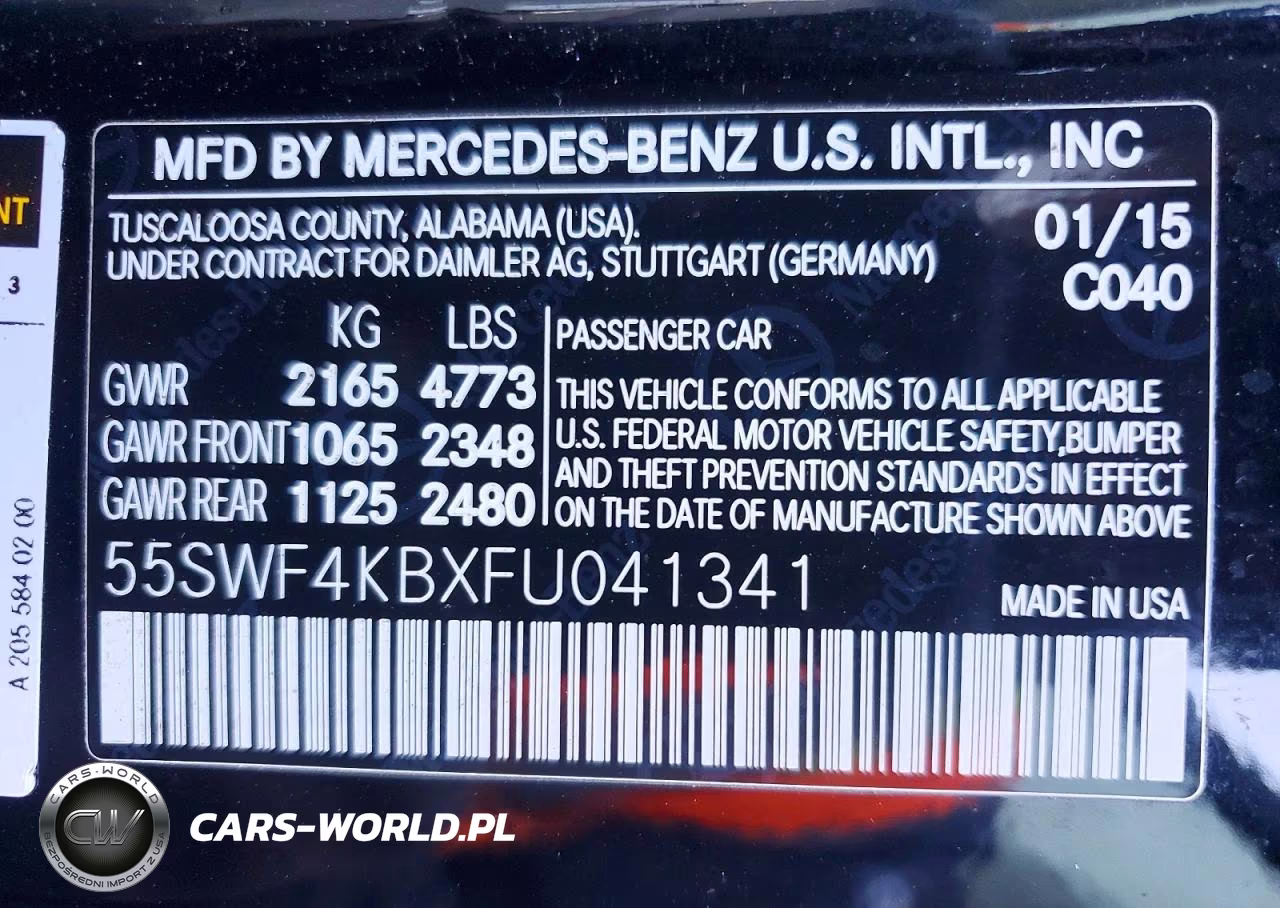 2015 Mercedes-Benz C 300 4Matic VIN:55SWF4KBXFU041341 - 12