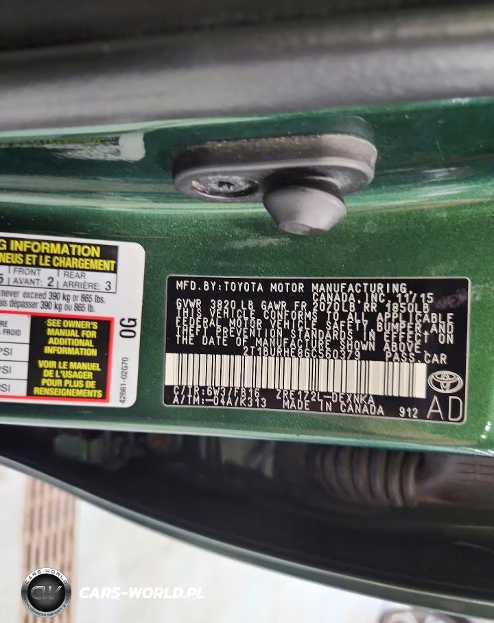 2016 Toyota Corolla Le VIN:2T1BURHE8GC560379 - 12