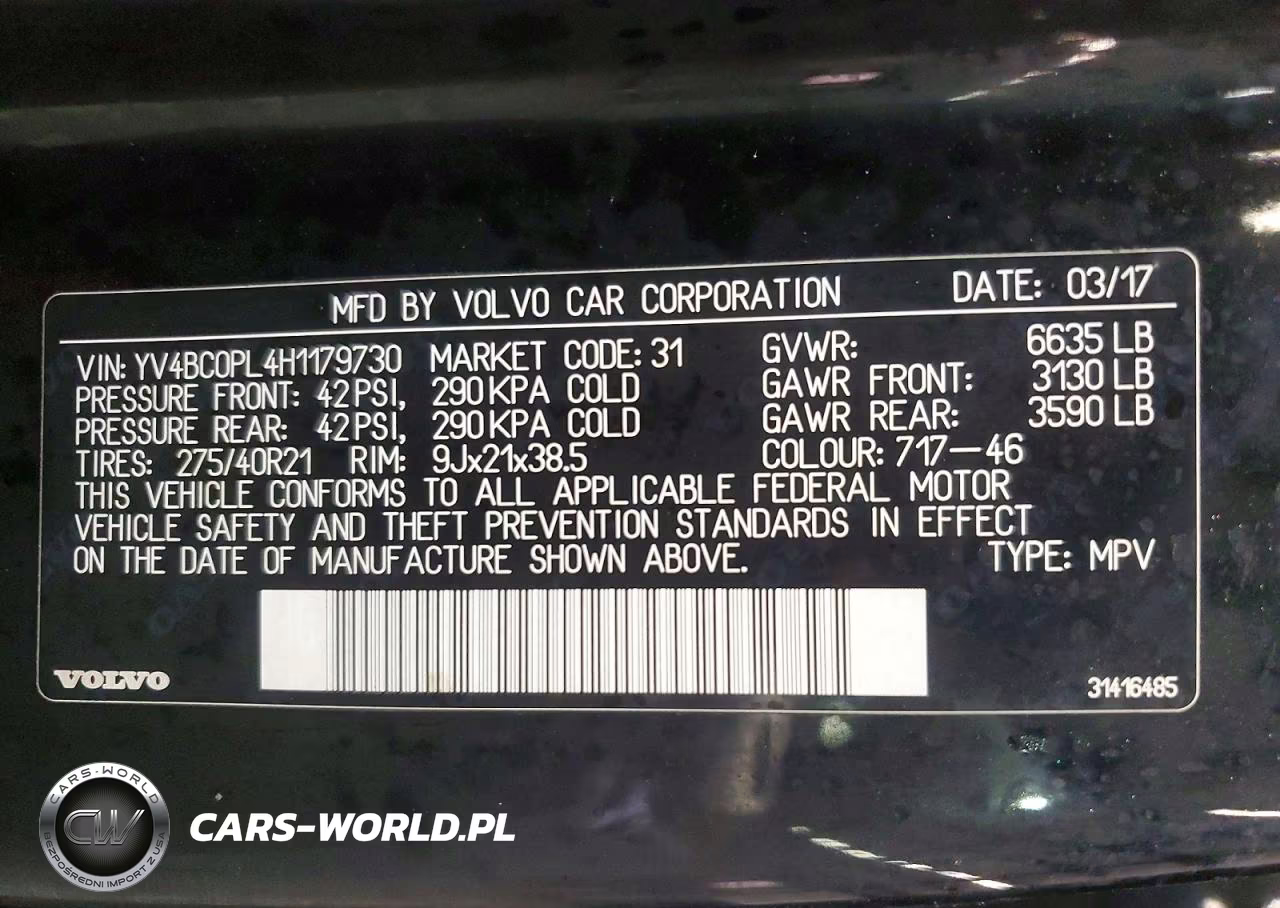 2017 Volvo Xc90 T8 VIN:YV4BC0PL4H1179730 - 13