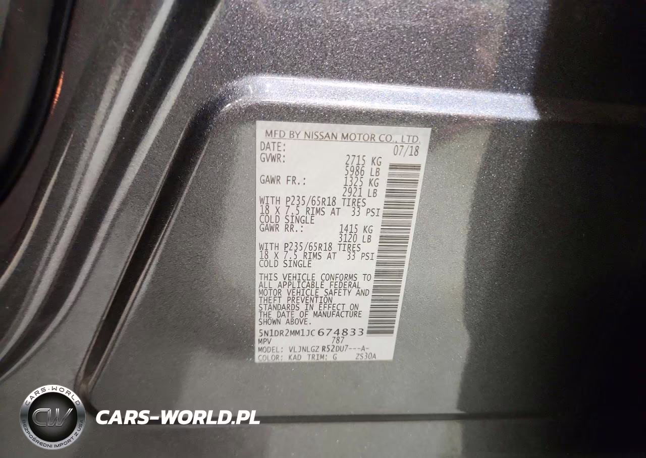 2018 Nissan Pathfinder Sl VIN:5N1DR2MM1JC674833 - 13