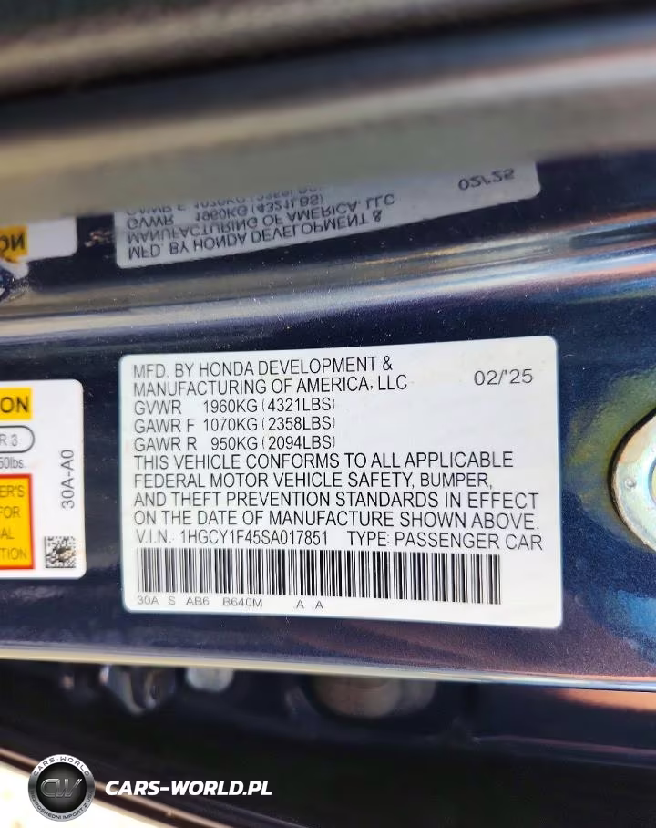 2025 Honda Accord Se VIN:1HGCY1F45SA017851 - 12
