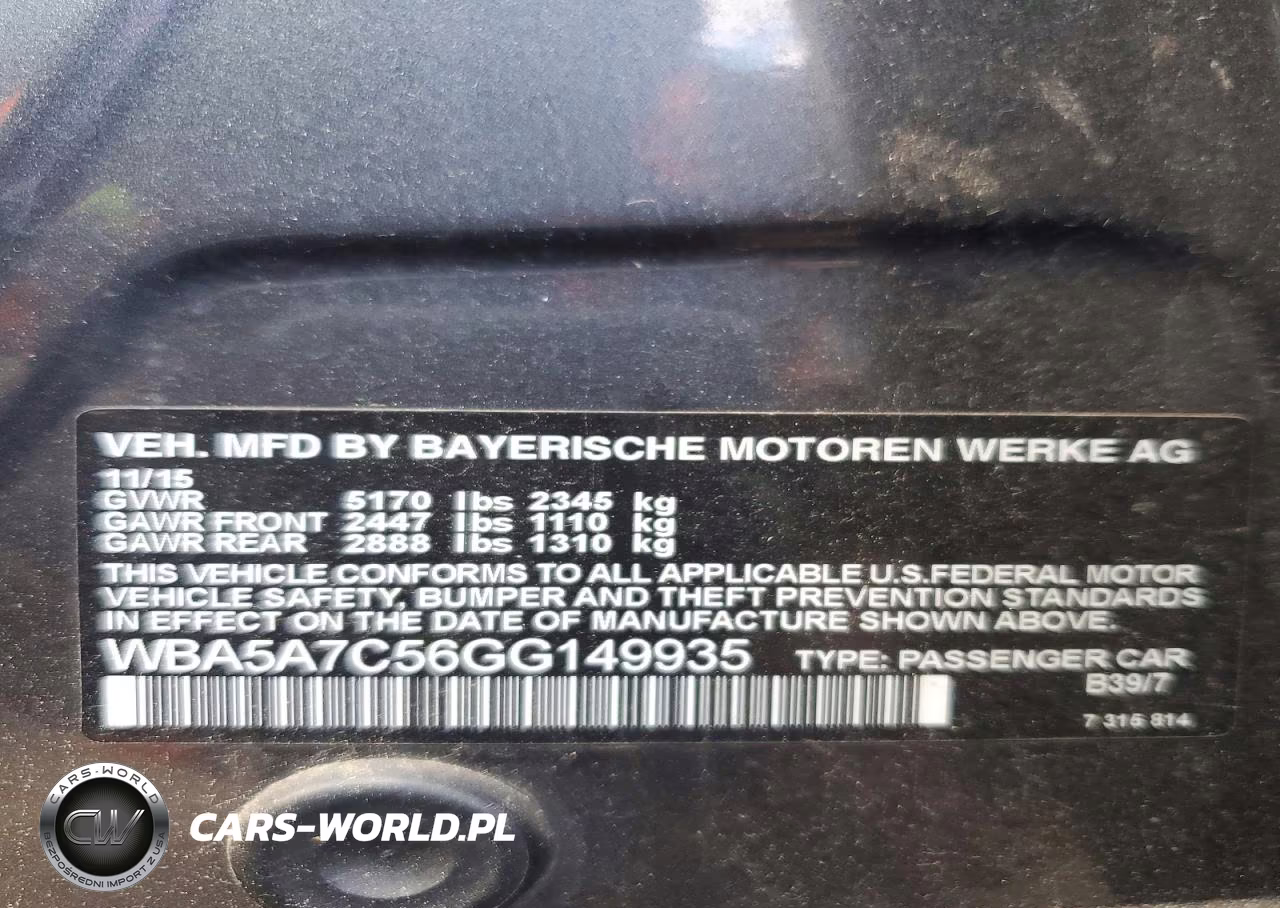 2016 BMW 528 Xi VIN:WBA5A7C56GG149935 - 12