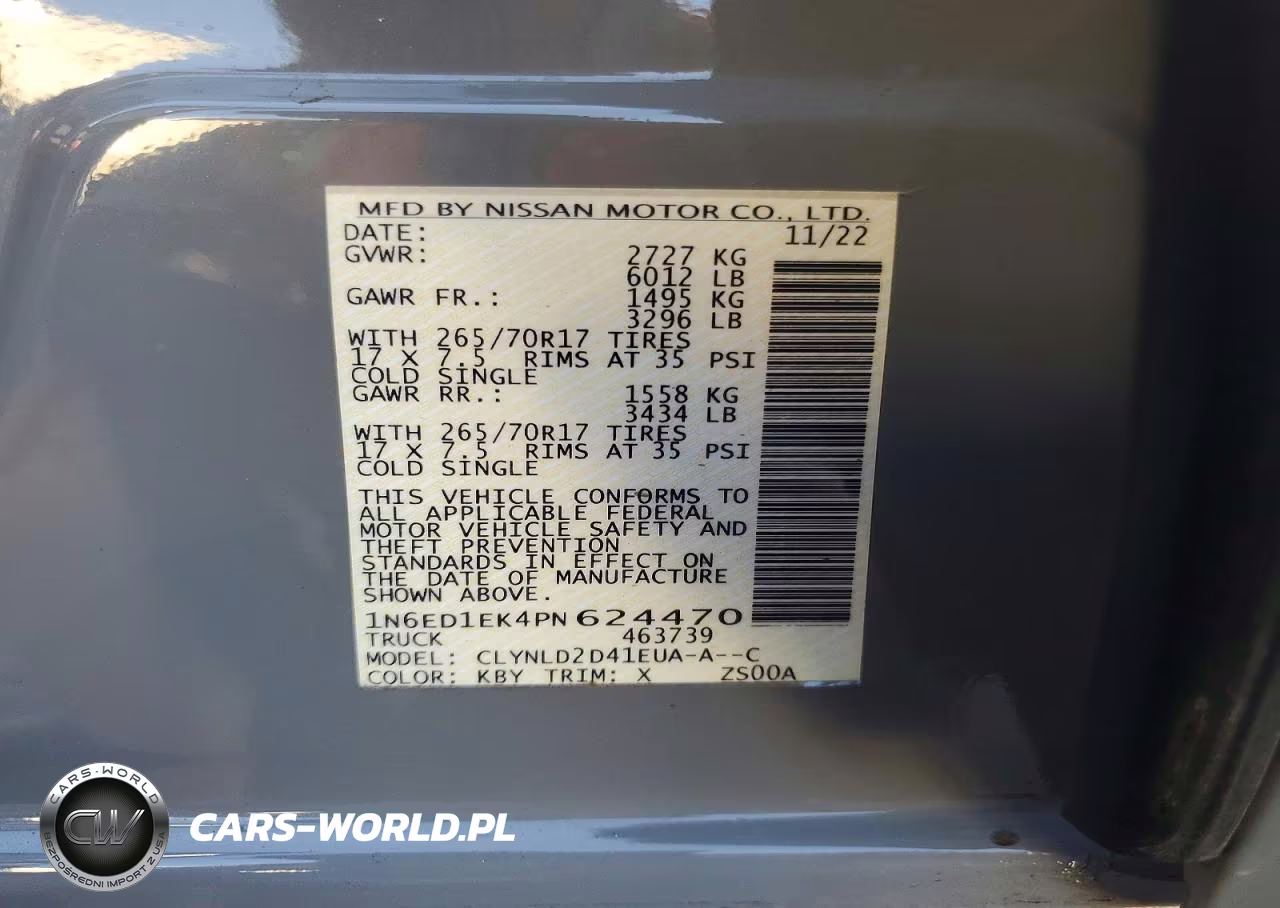 2023 Nissan Frontier Pro-4X VIN:1N6ED1EK4PN624470 - 12