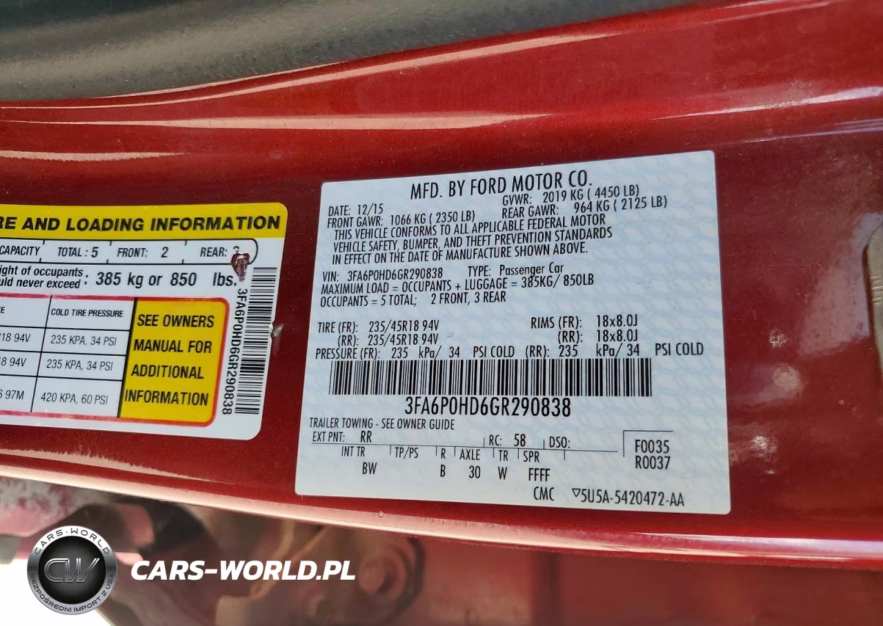 2016 Ford Fusion Se VIN:3FA6P0HD6GR290838 - 12