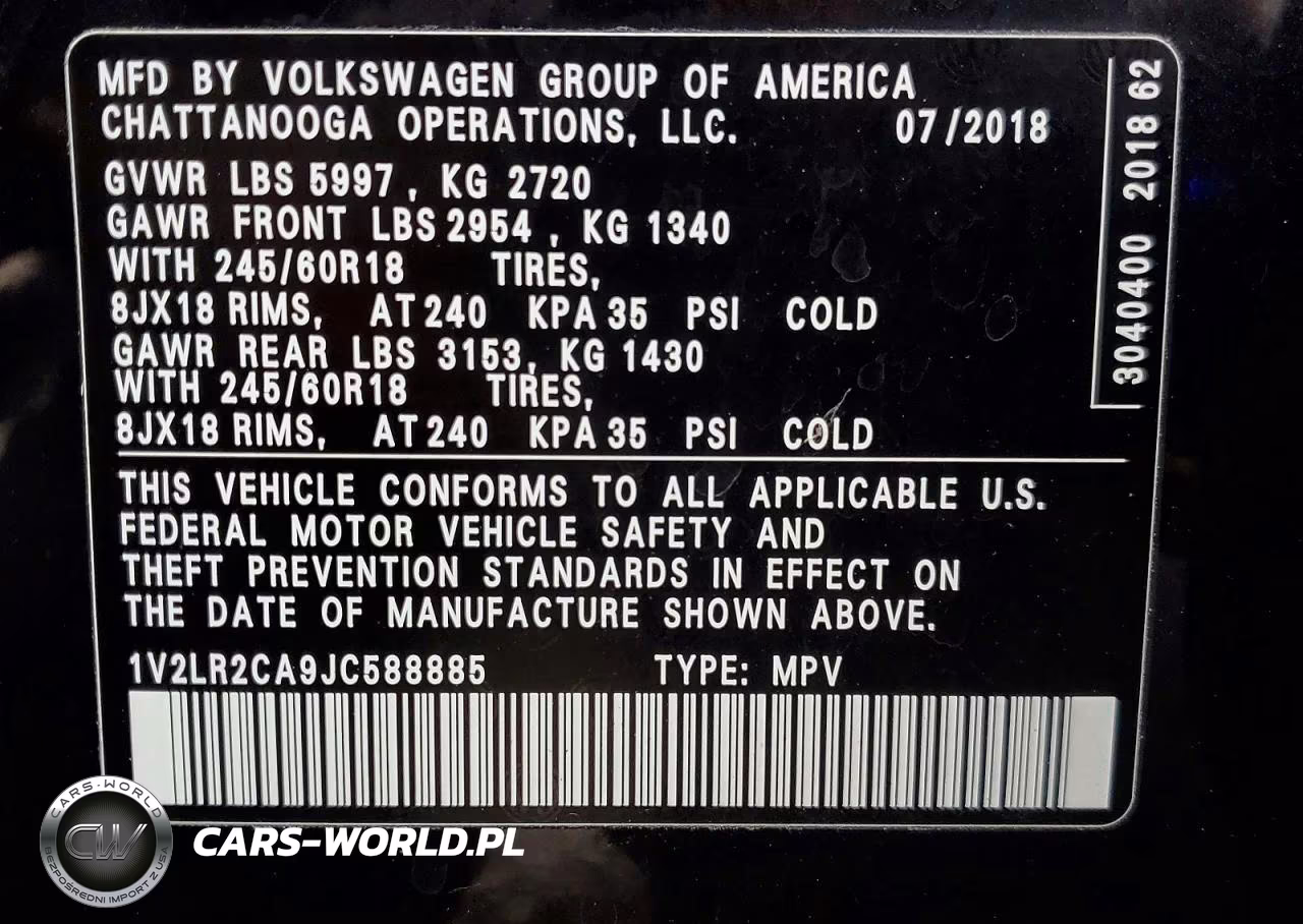 2018 Volkswagen Atlas Se VIN:1V2LR2CA9JC588885 - 13