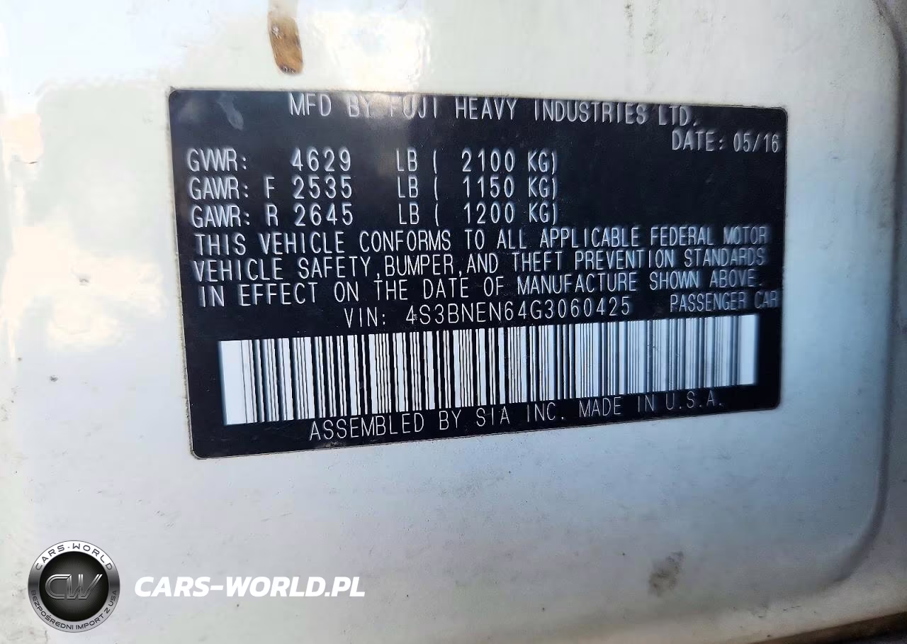 2016 Subaru Legacy 3.6R Limited VIN:4S3BNEN64G3060425 - 12
