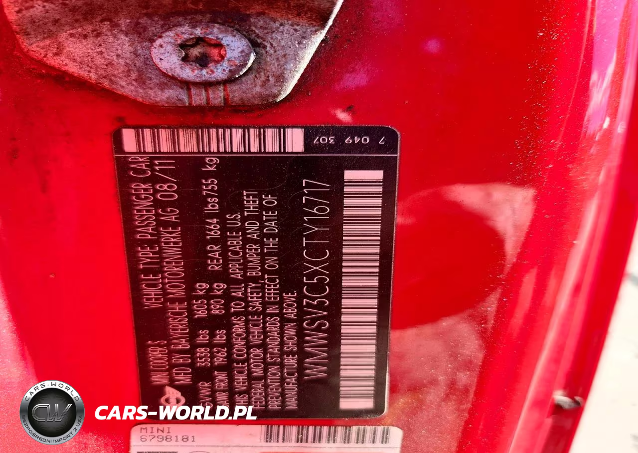 2012 Mini Cooper S VIN:WMWSV3C5XCTY16717 - 12