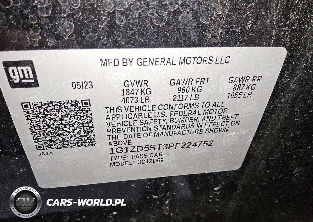 2023 Chevrolet Malibu Lt VIN:1G1ZD5ST3PF224752 - 12