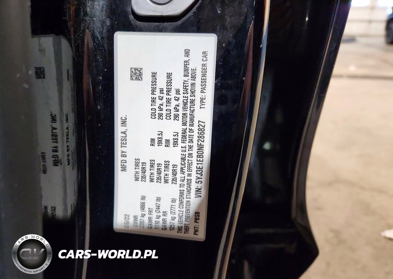 2022 Tesla Model 3 VIN:5YJ3E1EB0NF286827 - 12