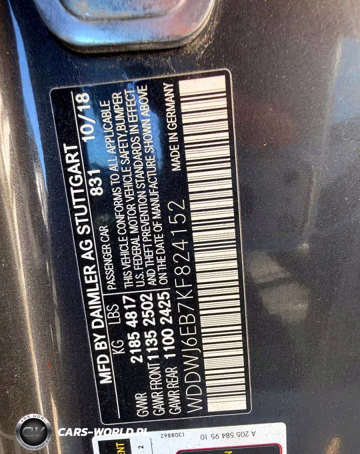 2019 Mercedes-Benz C 43 Amg VIN:WDDWJ6EB7KF824152 - 10