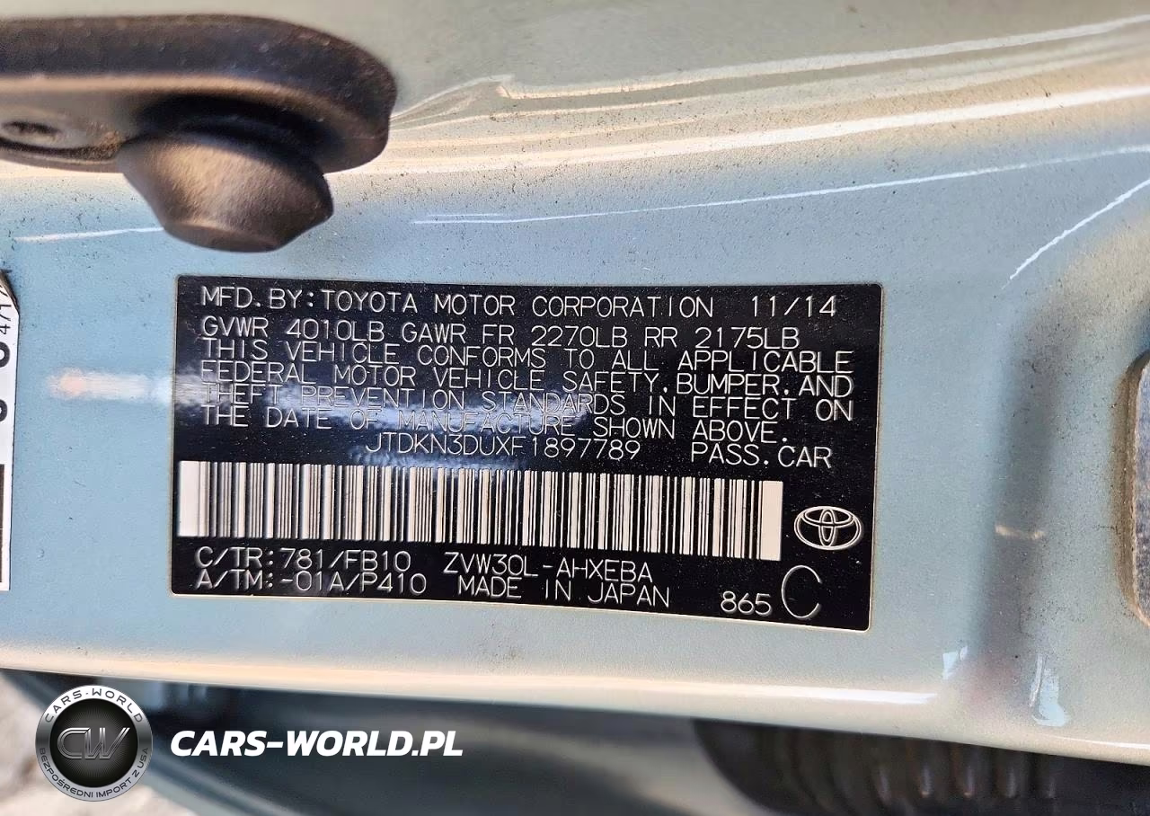 2015 Toyota Prius Two VIN:JTDKN3DUXF1897789 - 14