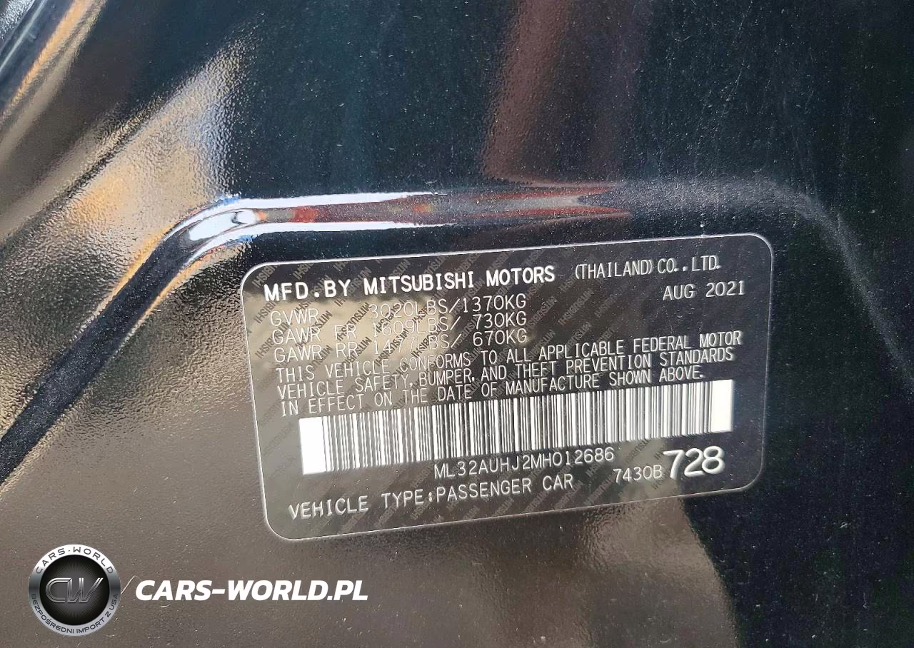 2021 Mitsubishi Mirage Es VIN:ML32AUHJ2MH012686 - 12