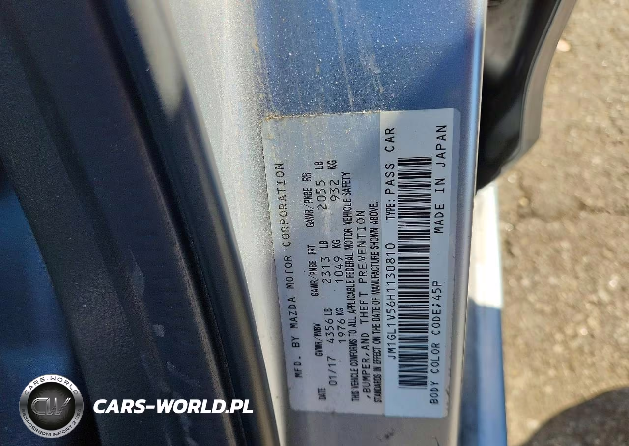 2017 Mazda 6 Touring VIN:JM1GL1V56H1130810 - 13